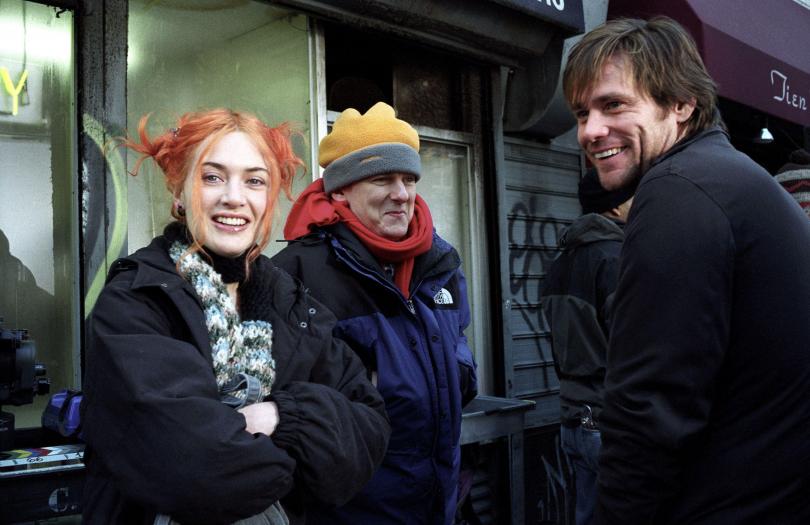 Kate Winslet, Michel Gondry et Jim Carrey sur le tournage d'Eternal Sunshine of the Spotless Mind