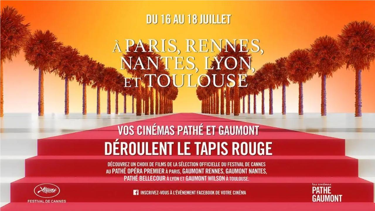 Cannes à Paris, Rennes, Nantes, Lyon et Toulouse du 16 au 18 juillet